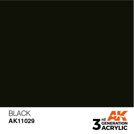 Acrílicos de 3rd Generación, SMOKE BLACK – STANDARD. Bote 17 ml. Marca Ak-Interactive. Ref: Ak11029.