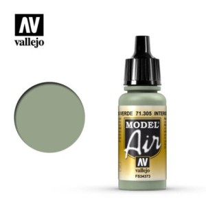 Acrilico Model air, Interior Gris Verde.  Bote 17 ml. Marca Vallejo. Ref: 71.305.