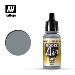 Acrilico Model air, BS Gris Mar Medio. Bote 17 ml. Marca Vallejo. Ref: 71.307.