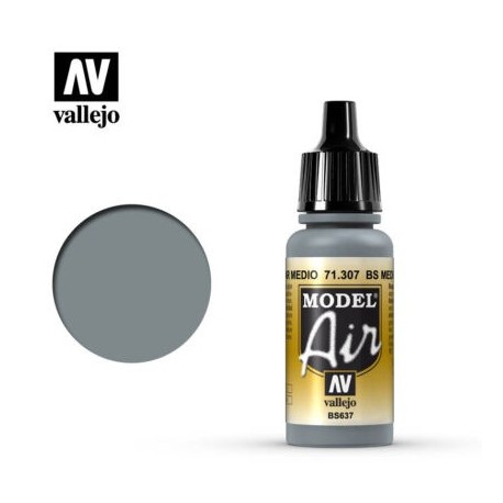 Acrilico Model air, BS Gris Mar Medio. Bote 17 ml. Marca Vallejo. Ref: 71.307.