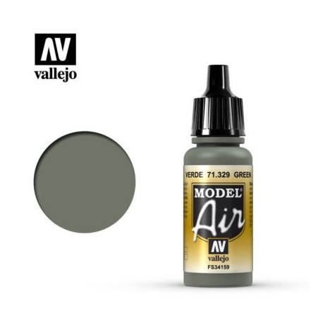 Acrilico Model air, Verde. Bote 17 ml. Marca Vallejo. Ref: 71.329.