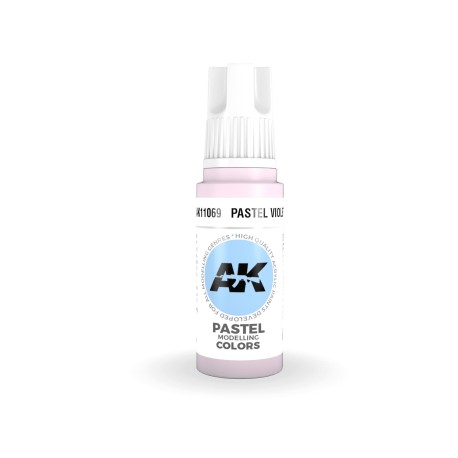 Acrílicos de 3rd Generación, PASTEL VIOLET– PASTEL. Bote 17 ml. Marca Ak-Interactive. Ref: Ak11069.