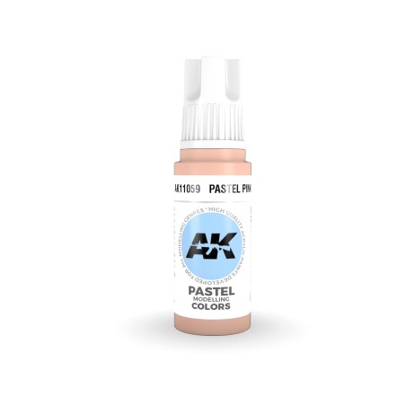 Acrílicos de 3rd Generación, PASTEL PINK– PASTEL. Bote 17 ml. Marca Ak-Interactive. Ref: Ak11059.