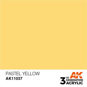 Acrílicos de 3rd Generación, PASTEL YELLOW– PASTEL. Bote 17 ml. Marca Ak-Interactive. Ref: Ak11037.