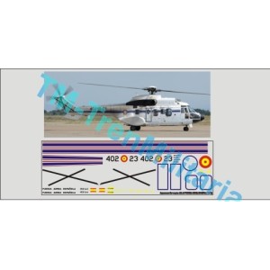 Calcas Eurocopter AS332 "402-23", superpuma Fuerza Aérea española Ala 48. Escala 1:48. Marca Trenmilitaria. Ref: 000_5606.