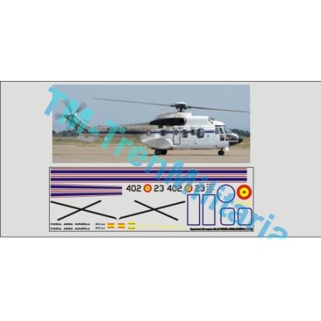 Calcas Eurocopter AS332 "402-23", superpuma Fuerza Aérea española Ala 48. Escala 1:48. Marca Trenmilitaria. Ref: 000_5606.