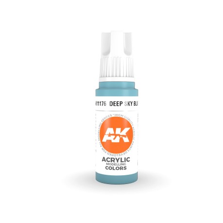 Acrílicos de 3rd Generación,DEEP SKY BLUE– STANDARD. Bote 17 ml. Marca Ak-Interactive. Ref: Ak11176.