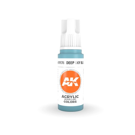 Acrílicos de 3rd Generación,DEEP SKY BLUE– STANDARD. Bote 17 ml. Marca Ak-Interactive. Ref: Ak11176.