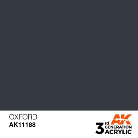 Acrílicos de 3rd Generación, OXFORD – STANDARD. Bote 17 ml. Marca Ak-Interactive. Ref: Ak11188.