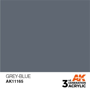 Acrílicos de 3rd Generación,  GREY-BLUE – STANDARD. Bote 17 ml. Marca Ak-Interactive. Ref: Ak11165.
