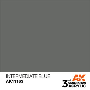 Acrílicos de 3rd Generación,  INTERMEDIATE BLUE – STANDARD. Bote 17 ml. Marca Ak-Interactive. Ref: Ak11163.