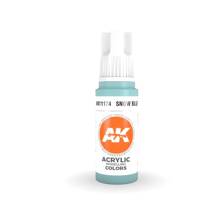 Acrílicos de 3rd Generación,  SNOW BLUE – STANDARD. Bote 17 ml. Marca Ak-Interactive. Ref: Ak11174.