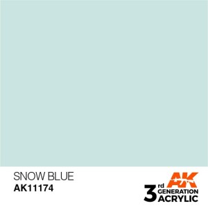 Acrílicos de 3rd Generación,  SNOW BLUE – STANDARD. Bote 17 ml. Marca Ak-Interactive. Ref: Ak11174.