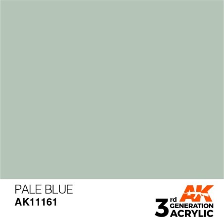 Acrílicos de 3rd Generación,  PALE BLUE – STANDARD. Bote 17 ml. Marca Ak-Interactive. Ref: Ak11161.