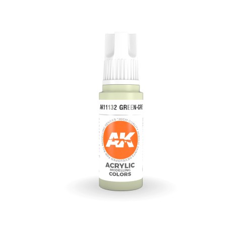 Acrílicos de 3rd Generación,  GREEN GREY – STANDARD. Bote 17 ml. Marca Ak-Interactive. Ref: Ak11132.