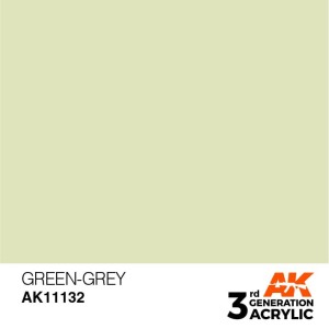 Acrílicos de 3rd Generación,  GREEN GREY – STANDARD. Bote 17 ml. Marca Ak-Interactive. Ref: Ak11132.
