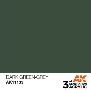 Acrílicos de 3rd Generación, DARK GREEN-GREY – STANDARD. Bote 17 ml. Marca Ak-Interactive. Ref: Ak11133.