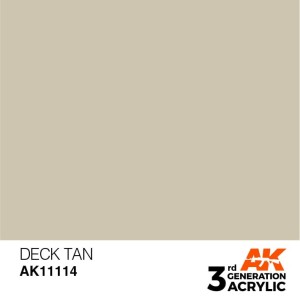 Acrílicos de 3rd Generación, DECK TAN – STANDARD. Bote 17 ml. Marca Ak-Interactive. Ref: Ak11114.