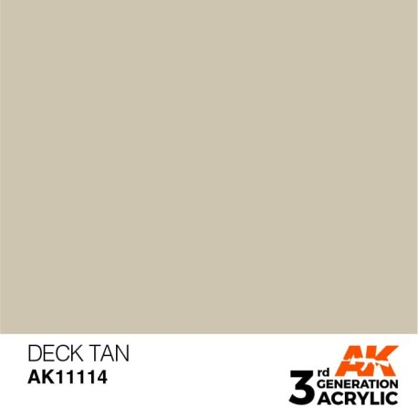 Acrílicos de 3rd Generación, DECK TAN – STANDARD. Bote 17 ml. Marca Ak-Interactive. Ref: Ak11114.