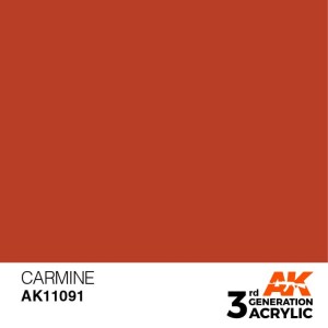 Acrílicos de 3rd General, CARMINE – STANDARD. Bote 17 ml. Marca Ak-Interactive. Ref: Ak11091.