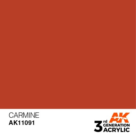 Acrílicos de 3rd General, CARMINE – STANDARD. Bote 17 ml. Marca Ak-Interactive. Ref: Ak11091.
