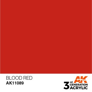 Acrílicos de 3rd General, BLOOD RED– STANDARD. Bote 17 ml. Marca Ak-Interactive. Ref: Ak11089.