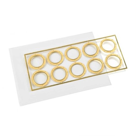 Ojo de Buey con cristal. Diámetro 15 mm , ( 10 unds. ). Marca Amati. Ref: 4940/15.