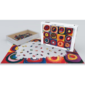 Estudio de color con cuadros. Puzzle Horizontal, 1000 pz. Marca Eurographics. Ref: 6000-1323. 2