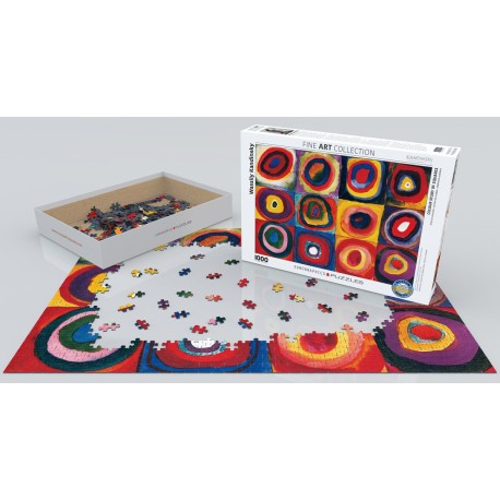 Estudio de color con cuadros. Puzzle Horizontal, 1000 pz. Marca Eurographics. Ref: 6000-1323.