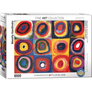 Estudio de color con cuadros. Puzzle Horizontal, 1000 pz. Marca Eurographics. Ref: 6000-1323.