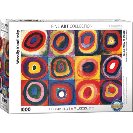 Estudio de color con cuadros. Puzzle Horizontal, 1000 pz. Marca Eurographics. Ref: 6000-1323.