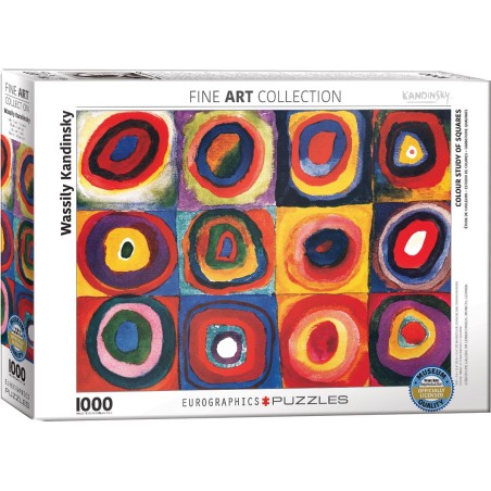 Estudio de color con cuadros. Puzzle Horizontal, 1000 pz. Marca Eurographics. Ref: 6000-1323.