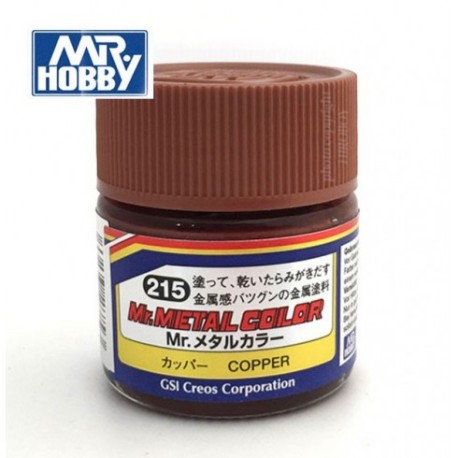 Mr.Metal Color, Copper. Bote 10 ml. Marca MR.Hobby. Ref: MC215.