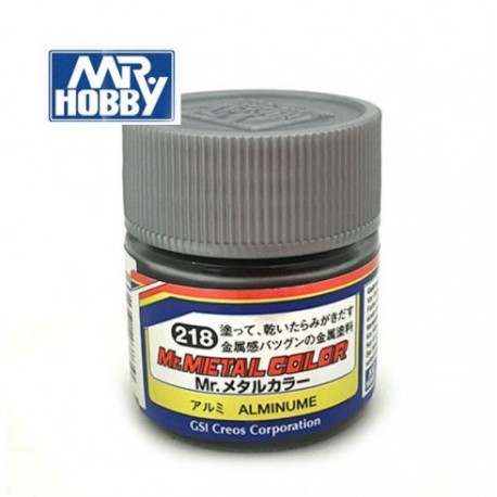 Mr.Metal Color, Aluminio. Bote 10 ml. Marca MR.Hobby. Ref: MC218.
