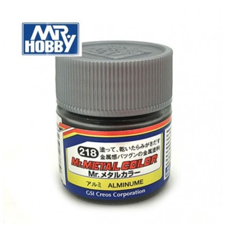 Mr.Metal Color, Aluminio. Bote 10 ml. Marca MR.Hobby. Ref: MC218.