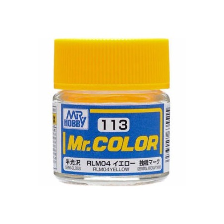 Lacquer paint RLM04 Yellow. Bote 10 ml. Marca MR.Hobby. Ref: C113.