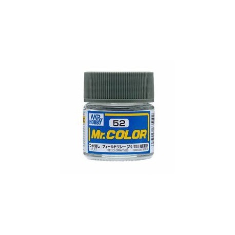 Lacquer paint Flat Field Grey 2. Bote 10 ml. Marca MR.Hobby. Ref: C052.