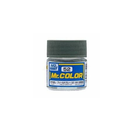 Lacquer paint Flat Field Grey 2. Bote 10 ml. Marca MR.Hobby. Ref: C052.