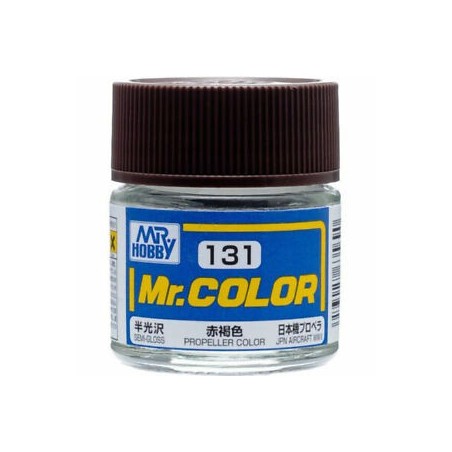 Lacquer paint Red Brown 3/4 Flat. Bote 10 ml. Marca MR.Hobby. Ref: C131.