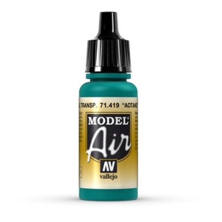 Acrilico Model air, «Aotake» Azul Transparente. Bote 17 ml. Marca Vallejo. Ref: 71.419.