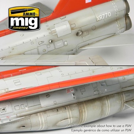 Panel line wash, PLW Blue black . Bote de 35 ml. Marca Ammo of Mig Jimenez. Ref: AMIG1617.