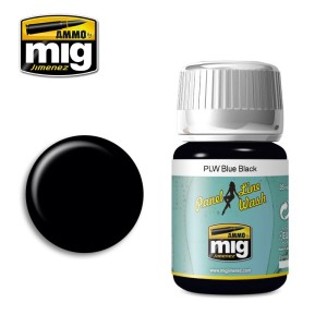 Panel line wash, PLW Blue black . Bote de 35 ml. Marca Ammo of Mig Jimenez. Ref: AMIG1617.