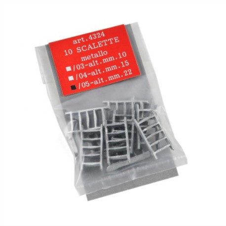 Escalera de metal alt. 22 mm, 2 unid. Marca Amati. Ref: 432405.