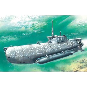 U-Boat Tipo XXVIIB Seehund (temprano), Submarino enano alemán, WWII. Escala: 1:350. Marca: ICM. Ref: S.006. 2