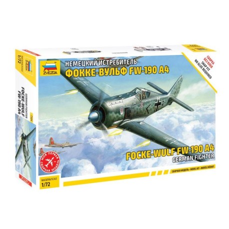 FOCKE-WULF fw-190 A4 caza alemán. Escala 1:72. Marca Zvezda. Ref: 7304.