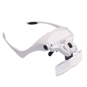 Lupa para cabeza Ergonómica con LED, varios aumentos. Marca Dismoer, Ref: 19303.