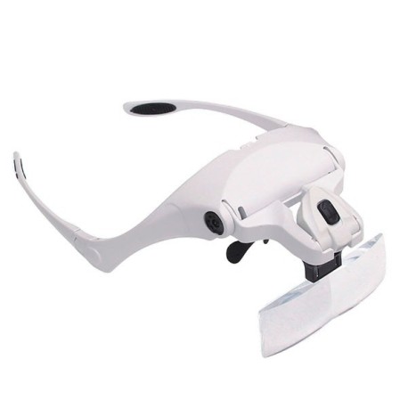 Lupa para cabeza Ergonómica con LED, varios aumentos. Marca Dismoer, Ref: 19303.