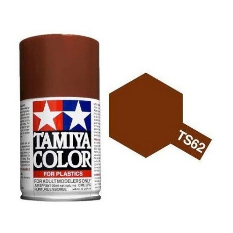Spray Nato Brown Matt, Marrón Nato Mate (85062). Bote 100 ml. Marca Tamiya. Ref: TS-62.