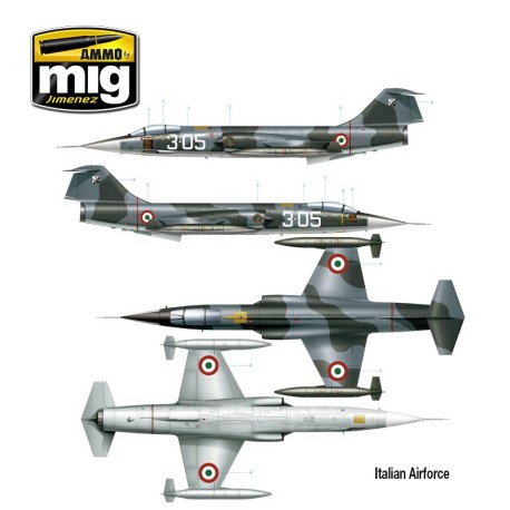 F-104 G STARFIGHTER. Escala 1:48. Marca Ammo Mig Jimenez. Ref: AMIG8504.