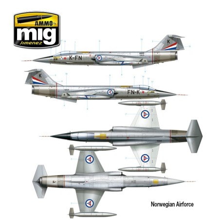 F-104 G STARFIGHTER. Escala 1:48. Marca Ammo Mig Jimenez. Ref: AMIG8504.